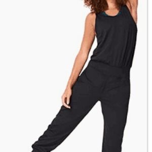 SWEATY BETTY Black Gary Tank Jumpsuit Romper Size Small